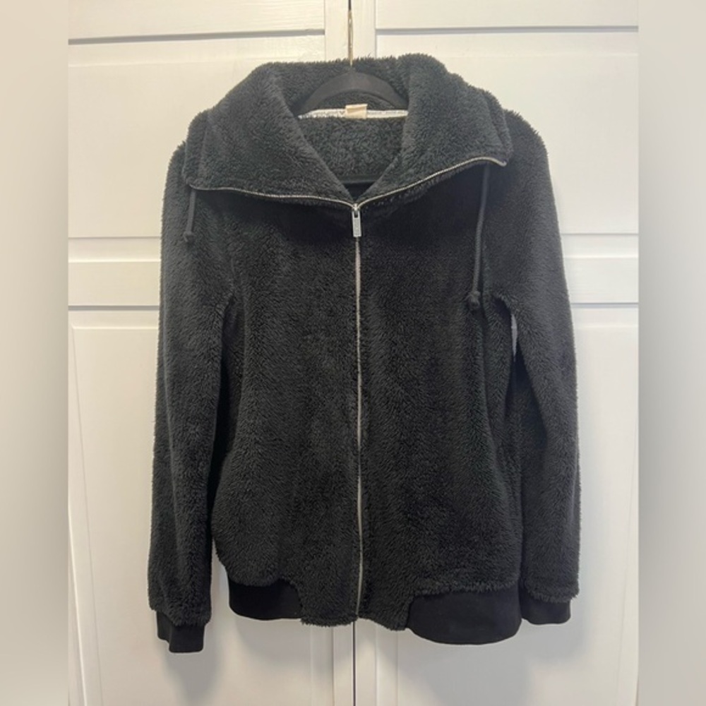 Roxy Fuzzy Full Zip Jacket Size Women's XL Color Black